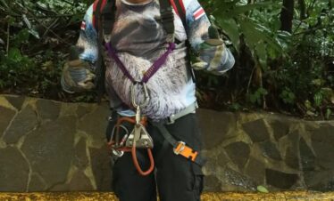 Happy customer after canopy tour in Costa Rica